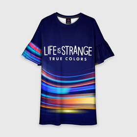 Детское платье 3D с принтом Life is Strange True Colors в Петрозаводске, 100% полиэстер | прямой силуэт, чуть расширенный к низу. Круглая горловина, на рукавах — воланы | amberprice | art | chloeprice | chris | colors | daniel | danieldiaz | is | life | lifeisstrange | lifeisstrange3 | lifeisstrangebeforethestorm | lifeisstrangegame | lis | lis3 | maxcaulfield | pricefield | rachelamber | sean | seandiaz | strange