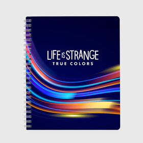 Тетрадь с принтом Life is Strange: True Colors в Петрозаводске, 100% бумага | 48 листов, плотность листов — 60 г/м2, плотность картонной обложки — 250 г/м2. Листы скреплены сбоку удобной пружинной спиралью. Уголки страниц и обложки скругленные. Цвет линий — светло-серый
 | amberprice | art | chloeprice | chris | colors | daniel | danieldiaz | is | life | lifeisstrange | lifeisstrange3 | lifeisstrangebeforethestorm | lifeisstrangegame | lis | lis3 | maxcaulfield | pricefield | rachelamber | sean | seandiaz | strange