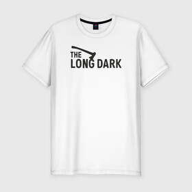 Мужская футболка хлопок Slim с принтом The long dark в Петрозаводске, 92% хлопок, 8% лайкра | приталенный силуэт, круглый вырез ворота, длина до линии бедра, короткий рукав | game | long dark | survival | the long dark | игра