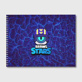 Альбом для рисования с принтом STU СТУ Brawl Stars в Петрозаводске, 100% бумага
 | матовая бумага, плотность 200 мг. | brawl | brawl stars | brawlstars | brawl_stars | jessie | бравл | бравлер stu | бравлстарс | гонщик | каскадер | сту