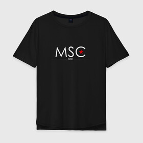 Мужская футболка хлопок Oversize с принтом MSCside collection | MSC (2021) в Петрозаводске, 100% хлопок | свободный крой, круглый ворот, “спинка” длиннее передней части | 0x000000123 | moscow | moscow side | mscside | москва