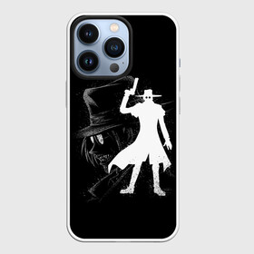 Чехол для iPhone 13 Pro с принтом Силуэт Hellsing в Петрозаводске,  |  | alucard | alukard | anime | blood | dracula | hellsing | integra | japan | manga | seras | tepes | vampire | victoria | vlad | алукард | аниме | вампир | виктория | влад | граф | дракула | интегра | клыки | кровь | манга | монстр | серас | хел