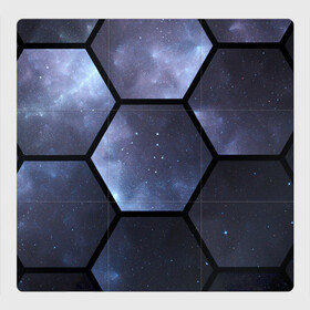 Магнитный плакат 3Х3 с принтом Неон в космосе в Петрозаводске, Полимерный материал с магнитным слоем | 9 деталей размером 9*9 см | Тематика изображения на принте: геометрия неона | неон | неоновая палитра | неоновая пятиугольная | неоновые звезды