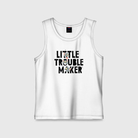 Детская майка хлопок с принтом Little Trouble Maker в Петрозаводске,  |  | Тематика изображения на принте: tom  jerry | tom and jerry | vdzabma | джерри | том | том  джерри | том и джерри