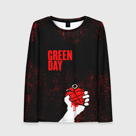 Женский лонгслив 3D с принтом green day в Петрозаводске, 100% полиэстер | длинные рукава, круглый вырез горловины, полуприлегающий силуэт | american idiot | boulevard of broke | day | green | green day | green day hits | green day lyrics | green day mix | green day music video | green day official | green day songs | green day videos | greenday | music | music video | official | warner record