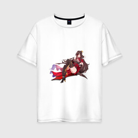 Женская футболка хлопок Oversize с принтом Бей Доу в Петрозаводске, 100% хлопок | свободный крой, круглый ворот, спущенный рукав, длина до линии бедер
 | арт | бей доу | боевая девушка | бэй доу | милая девушка | рисунок