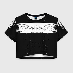 Женская футболка Crop-top 3D с принтом evanescence в Петрозаводске, 100% полиэстер | круглая горловина, длина футболки до линии талии, рукава с отворотами | amy | amy lee | bring me to life | evanescence | evanescence band | evanescence live | evanescence music | evanescence official | evanescence vevo | lee | me | music | my immortal | pop | rock | vevo | vevo music | vevo playlist | wind up