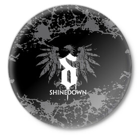 Значок с принтом shinedown в Петрозаводске,  металл | круглая форма, металлическая застежка в виде булавки | Тематика изображения на принте: 45 shinedown | atlantic | atlantic records | brent smith | cut the cord | get up shinedown | music video | official video | rock | shinedown | shinedown (musical group) | shinedown devil | sound of madness | state of my head | zach myers