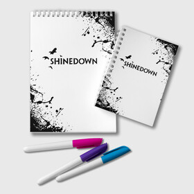 Блокнот с принтом shinedown в Петрозаводске, 100% бумага | 48 листов, плотность листов — 60 г/м2, плотность картонной обложки — 250 г/м2. Листы скреплены удобной пружинной спиралью. Цвет линий — светло-серый
 | 45 shinedown | atlantic | atlantic records | brent smith | cut the cord | get up shinedown | music video | official video | rock | shinedown | shinedown (musical group) | shinedown devil | sound of madness | state of my head | zach myers