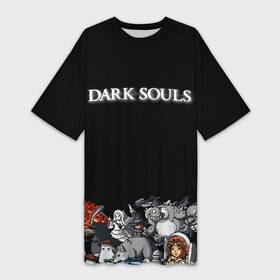 Платье-футболка 3D с принтом 8bit Dark Souls в Петрозаводске,  |  | Тематика изображения на принте: dark souls | lfhr cjekc | вфкл ыщгды | дарк соулс | темная душа | черная душа