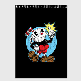 Скетчбук с принтом CUPHEAD КАПХЕД в Петрозаводске, 100% бумага
 | 48 листов, плотность листов — 100 г/м2, плотность картонной обложки — 250 г/м2. Листы скреплены сверху удобной пружинной спиралью | Тематика изображения на принте: art | cartoon | cup | cuphead | devil | dice | game | king | mugman | the | арт | бос | босс | голова | демон | дьявол | игра | капхед | магмен | мультик | мультфильм | платформер | чаша | чашка | человек | черт