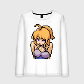 Женский лонгслив хлопок с принтом Pixel art anime в Петрозаводске, 100% хлопок |  | anime | art | girl | manga | pixel | аниме | арт | девушка | манга | пиксель