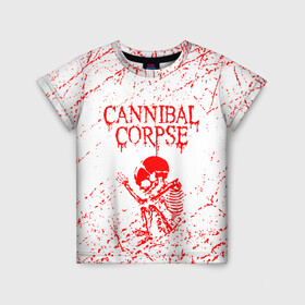 Детская футболка 3D с принтом cannibal corpse в Петрозаводске, 100% гипоаллергенный полиэфир | прямой крой, круглый вырез горловины, длина до линии бедер, чуть спущенное плечо, ткань немного тянется | cannibal | cannibal corpse | cannibal corpse butchered at birth | cannibal corpse eaten back to life | cannibal corpse hammer smashed face | corpse | death metal | металл | пластинки с металлическим лезвием | рок | труп каннибала