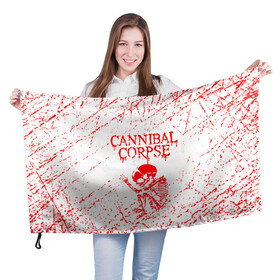 Флаг 3D с принтом cannibal corpse в Петрозаводске, 100% полиэстер | плотность ткани — 95 г/м2, размер — 67 х 109 см. Принт наносится с одной стороны | Тематика изображения на принте: cannibal | cannibal corpse | cannibal corpse butchered at birth | cannibal corpse eaten back to life | cannibal corpse hammer smashed face | corpse | death metal | металл | пластинки с металлическим лезвием | рок | труп каннибала