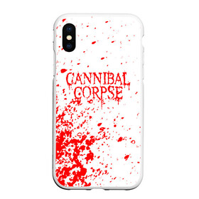 Чехол для iPhone XS Max матовый с принтом cannibal corpse в Петрозаводске, Силикон | Область печати: задняя сторона чехла, без боковых панелей | Тематика изображения на принте: cannibal | cannibal corpse | cannibal corpse butchered at birth | cannibal corpse eaten back to life | cannibal corpse hammer smashed face | corpse | death metal | металл | пластинки с металлическим лезвием | рок | труп каннибала