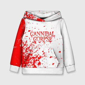 Детская толстовка 3D с принтом cannibal corpse в Петрозаводске, 100% полиэстер | двухслойный капюшон со шнурком для регулировки, мягкие манжеты на рукавах и по низу толстовки, спереди карман-кенгуру с мягким внутренним слоем | Тематика изображения на принте: cannibal | cannibal corpse | cannibal corpse butchered at birth | cannibal corpse eaten back to life | cannibal corpse hammer smashed face | corpse | death metal | металл | пластинки с металлическим лезвием | рок | труп каннибала