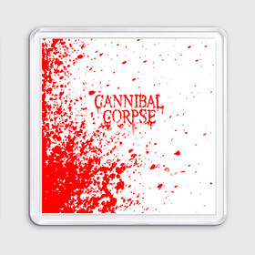 Магнит 55*55 с принтом cannibal corpse в Петрозаводске, Пластик | Размер: 65*65 мм; Размер печати: 55*55 мм | Тематика изображения на принте: cannibal | cannibal corpse | cannibal corpse butchered at birth | cannibal corpse eaten back to life | cannibal corpse hammer smashed face | corpse | death metal | металл | пластинки с металлическим лезвием | рок | труп каннибала