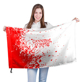 Флаг 3D с принтом cannibal corpse в Петрозаводске, 100% полиэстер | плотность ткани — 95 г/м2, размер — 67 х 109 см. Принт наносится с одной стороны | Тематика изображения на принте: cannibal | cannibal corpse | cannibal corpse butchered at birth | cannibal corpse eaten back to life | cannibal corpse hammer smashed face | corpse | death metal | металл | пластинки с металлическим лезвием | рок | труп каннибала