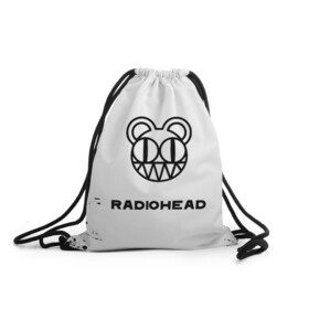 Рюкзак-мешок 3D с принтом radiohead в Петрозаводске, 100% полиэстер | плотность ткани — 200 г/м2, размер — 35 х 45 см; лямки — толстые шнурки, застежка на шнуровке, без карманов и подкладки | colin greenwood | dead air space | ed o’brien | eob | greenwood brothers | jnny | jonny and thom | jonny greenwood | nigel godrich | phil selway | radio head | radiohead | selway | thm yrk | tom yorke | xl | xl recordings | джонни гринвуд | колин гринвуд 