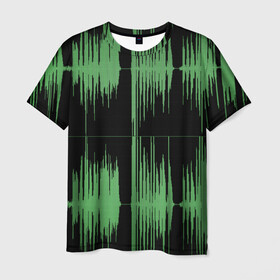 Мужская футболка 3D с принтом AUDIOWAVE в Петрозаводске, 100% полиэфир | прямой крой, круглый вырез горловины, длина до линии бедер | Тематика изображения на принте: underground | звук | звуковая волна | звукорежиссер | прикол