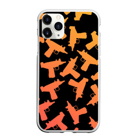 Чехол для iPhone 11 Pro матовый с принтом Узи в Петрозаводске, Силикон |  | Тематика изображения на принте: градиент | минимализм | оружие | пистолет автомат | узи