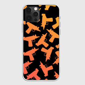 Чехол для iPhone 12 Pro Max с принтом Узи в Петрозаводске, Силикон |  | Тематика изображения на принте: градиент | минимализм | оружие | пистолет автомат | узи