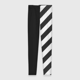 Леггинсы 3D с принтом Черно-Белые Полосы в Петрозаводске, 80% полиэстер, 20% эластан | Эластичный пояс, зауженные к низу, низкая посадка | black and white | lines | stripes | полосы | черно белый