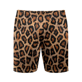 Мужские шорты спортивные с принтом Шкура Леопарда в Петрозаводске,  |  | leopard | skin | wool | кожа | леопард