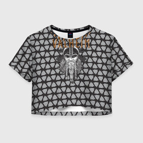 Женская футболка Crop-top 3D с принтом Valheim | Викинг  в Петрозаводске, 100% полиэстер | круглая горловина, длина футболки до линии талии, рукава с отворотами | iron gate | викинг | скандинавия | узоры