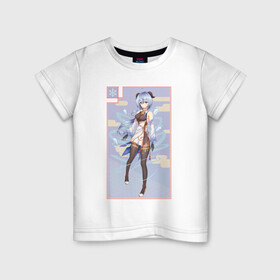 Детская футболка хлопок с принтом Гань Юй в Петрозаводске, 100% хлопок | круглый вырез горловины, полуприлегающий силуэт, длина до линии бедер | арт | боевая девушка | гань юй | коза | козочка | кокосовая козочка | милая девушка | рисунок