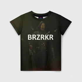 Детская футболка 3D с принтом BRZRZR в Петрозаводске, 100% гипоаллергенный полиэфир | прямой крой, круглый вырез горловины, длина до линии бедер, чуть спущенное плечо, ткань немного тянется | berserker | киану ривз | комикс | постер
