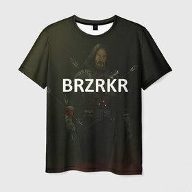 Мужская футболка 3D с принтом BRZRZR в Петрозаводске, 100% полиэфир | прямой крой, круглый вырез горловины, длина до линии бедер | berserker | киану ривз | комикс | постер