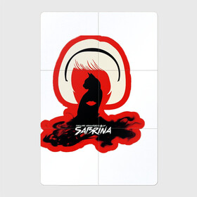 Магнитный плакат 2Х3 с принтом Sabrina Spellman в Петрозаводске, Полимерный материал с магнитным слоем | 6 деталей размером 9*9 см | Тематика изображения на принте: sabrina | sabrina spellman | красный | леденящие душу приключения сабрины