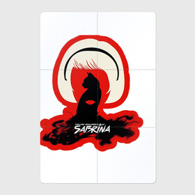 Магнитный плакат 2Х3 с принтом Sabrina Spellman в Петрозаводске, Полимерный материал с магнитным слоем | 6 деталей размером 9*9 см | sabrina | sabrina spellman | красный | леденящие душу приключения сабрины