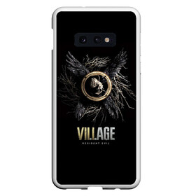 Чехол для Samsung S10E с принтом Resident Evil Village в Петрозаводске, Силикон | Область печати: задняя сторона чехла, без боковых панелей | Тематика изображения на принте: evil | resident | umbrela | umbrella | village | амбрела | амбрелла | апокалипсис | вирус | деревня | зла | зомби | зонт | обитель | резидент | эпидемия