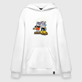 Худи SuperOversize хлопок с принтом CUPHEAD в Петрозаводске, 70% хлопок, 30% полиэстер, мягкий начес внутри | карман-кенгуру, эластичная резинка на манжетах и по нижней кромке, двухслойный капюшон
 | art | cartoon | cup | cuphead | devil | dice | game | king | mugman | the | арт | бос | босс | голова | демон | дьявол | игра | капхед | магмен | мультик | мультфильм | платформер | чаша | чашка | человек | черт