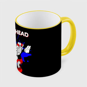 Кружка с принтом Cuphead в Петрозаводске, керамика | ёмкость 330 мл | cup head | cuphead | run and gun | детям | капхед | капхэд | логотипы игр | персонажи игр | чашка