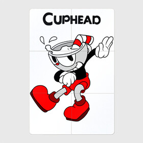 Магнитный плакат 2Х3 с принтом Cuphead Капхед в Петрозаводске, Полимерный материал с магнитным слоем | 6 деталей размером 9*9 см | cup head | cuphead | run and gun | детям | капхед | капхэд | логотипы игр | персонажи игр | чашка