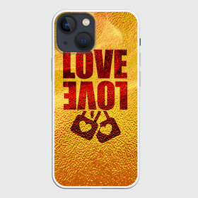 Чехол для iPhone 13 mini с принтом LOVE в Петрозаводске,  |  | love | lovely | romantic | любовь | романтика