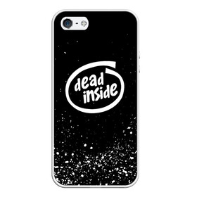 Чехол для iPhone 5/5S матовый с принтом DEAD INSIDE в Петрозаводске, Силикон | Область печати: задняя сторона чехла, без боковых панелей | Тематика изображения на принте: dead inside | dont open | гуль | дед инсайт | дединсайт | дэд инсайт | дэдинсайт | интроверт | кен канеки | мертв внутри | мертвый внутри