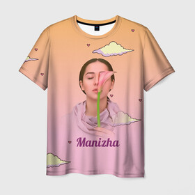 Мужская футболка 3D с принтом Манижа  Manizha в Петрозаводске, 100% полиэфир | прямой крой, круглый вырез горловины, длина до линии бедер | manizha | далеровна | душанбе | евровидение | евровидение 2021 | манижа | певица | таджикистан | хамраева