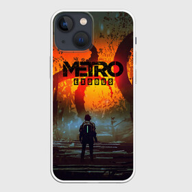 Чехол для iPhone 13 mini с принтом Metro Exodus в Петрозаводске,  |  | 2033 | exodus | metro | metro 2033 | metro exodus | stalker | апокалипсис | диггер | дигеры | метро | разрушка | эпидемия