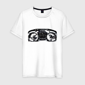 Мужская футболка хлопок с принтом Панель приборов суперкара в Петрозаводске, 100% хлопок | прямой крой, круглый вырез горловины, длина до линии бедер, слегка спущенное плечо. | koenigsegg | гиперкар | панель приборов | приборы авто | суперкар