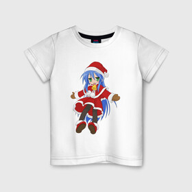 Детская футболка хлопок с принтом  Konata Izumi в Петрозаводске, 100% хлопок | круглый вырез горловины, полуприлегающий силуэт, длина до линии бедер | kawaii | lucky star | waifu | аниме | вайфу | кавай | коната изуми | манга