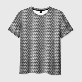 Мужская футболка 3D с принтом Кольчуга в Петрозаводске, 100% полиэфир | прямой крой, круглый вырез горловины, длина до линии бедер | chainarmor | chainmail | броня | кольчуга | метал