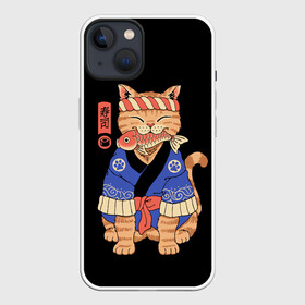 Чехол для iPhone 13 с принтом Суши Мастер в Петрозаводске,  |  | cat | cats | japan | master | ninja | samurai | sushi | yakuza | катана | кот | котенок | коты | котэ | котята | кошка | мастер | ниндзя | самурай | суши | якудза | япония