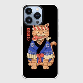 Чехол для iPhone 13 Pro с принтом Суши Мастер в Петрозаводске,  |  | cat | cats | japan | master | ninja | samurai | sushi | yakuza | катана | кот | котенок | коты | котэ | котята | кошка | мастер | ниндзя | самурай | суши | якудза | япония