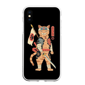 Чехол для iPhone XS Max матовый с принтом Shogun Cat в Петрозаводске, Силикон | Область печати: задняя сторона чехла, без боковых панелей | Тематика изображения на принте: cat | cats | japan | ninja | samurai | shogun | yakuza | катана | кот | котенок | коты | котэ | котята | кошка | ниндзя | самурай | сёгун | якудза | япония