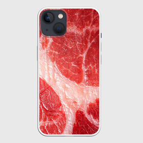Чехол для iPhone 13 с принтом МЯСНИК в Петрозаводске,  |  | абстракция | жир | мясо | свинина | хайп