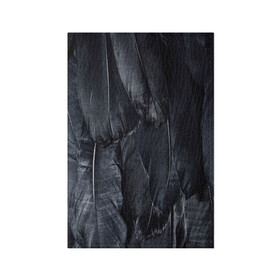 Обложка для паспорта матовая кожа с принтом ВОРОНА в Петрозаводске, натуральная матовая кожа | размер 19,3 х 13,7 см; прозрачные пластиковые крепления | ворона | готика | мрачное | перья | хайп